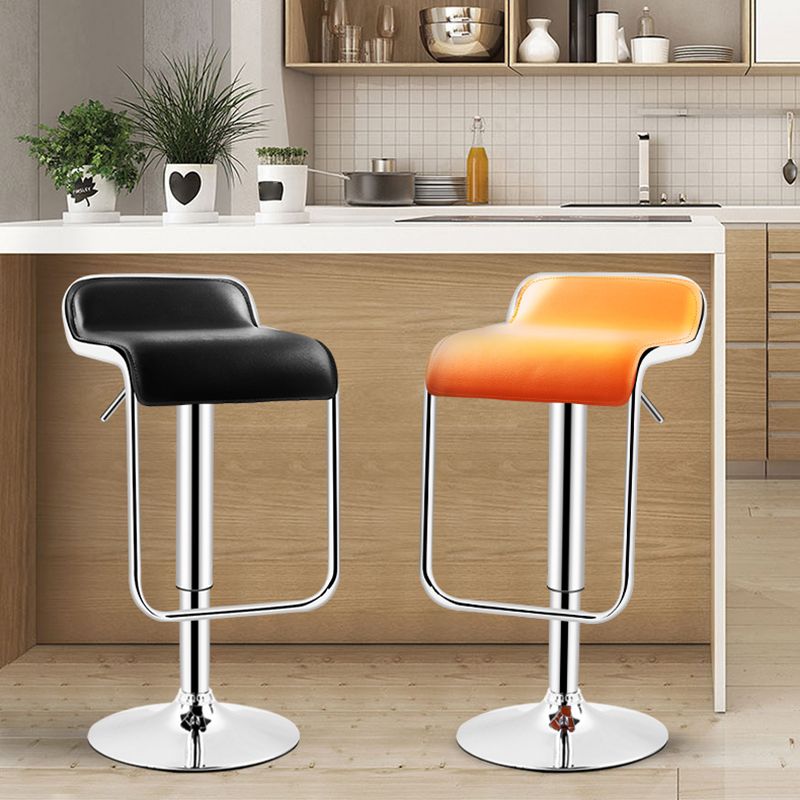 Modern Adjustable Backrest Counter Stool Steel Study Bar Stool with Cushion and Pedal Clearhalo 'Bar Furniture' 'Bar Stools' 'bar_stools' 'furn' 'furn_bar_stools' 'Furniture' 'furniture_bar_stools' 'Kitchen & Dining Furniture' 1200x1200_438fbef1-1cf1-4f2f-9170-c1529e1b89a2