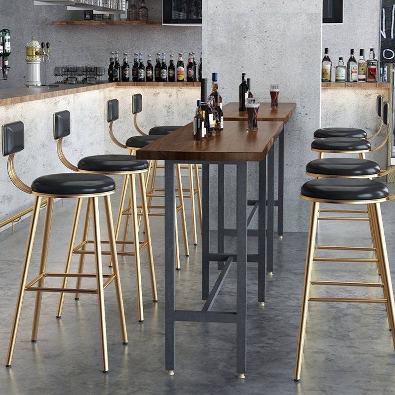 Industrial Style Metal Bar Stool Round Seat Counter Stool for Kitchen Bar Clearhalo 'Bar Furniture' 'Bar Stools' 'bar_stools' 'furn' 'furn_bar_stools' 'furniture_bar_stools' 'Kitchen & Dining Furniture' 'kitchen&dining_furn' 'kitchen' 'kitchen_furn' Furniture' 1200x1200_4390f92a-4093-4e04-adb5-b8490ddeaabd