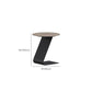 Mesa de centro minimalista de pizarra, juegos de mesa de centro redondos para sala de estar