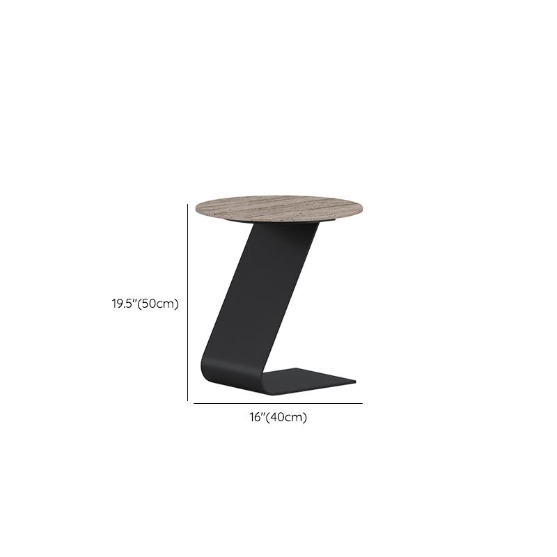 Mesa de centro minimalista de pizarra, juegos de mesa de centro redondos para sala de estar
