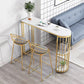 White Marble Bar Dining Table Glam Double Pedestal Bar Height Table Clearhalo 'Bar Furniture' 'Bar Tables' 'bar_tables' 'furn' 'furn_bar_tables' 'Furniture' 'Kitchen & Dining Furniture' 1200x1200_4392cf98-476f-4df3-9feb-19038610e97f