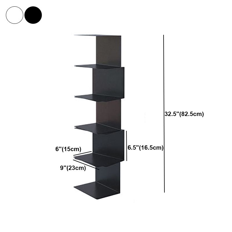 Contemporary Corner Bookshelf Closed Back Iron Vertical Bookcase Clearhalo 'Bookcases' 'furn' 'furn_bookcases' 'Furniture' 'furniture_bookcases' 'Office Furniture' 1200x1200_4396683a-a901-4c5a-99ef-f5ae7b88a35d