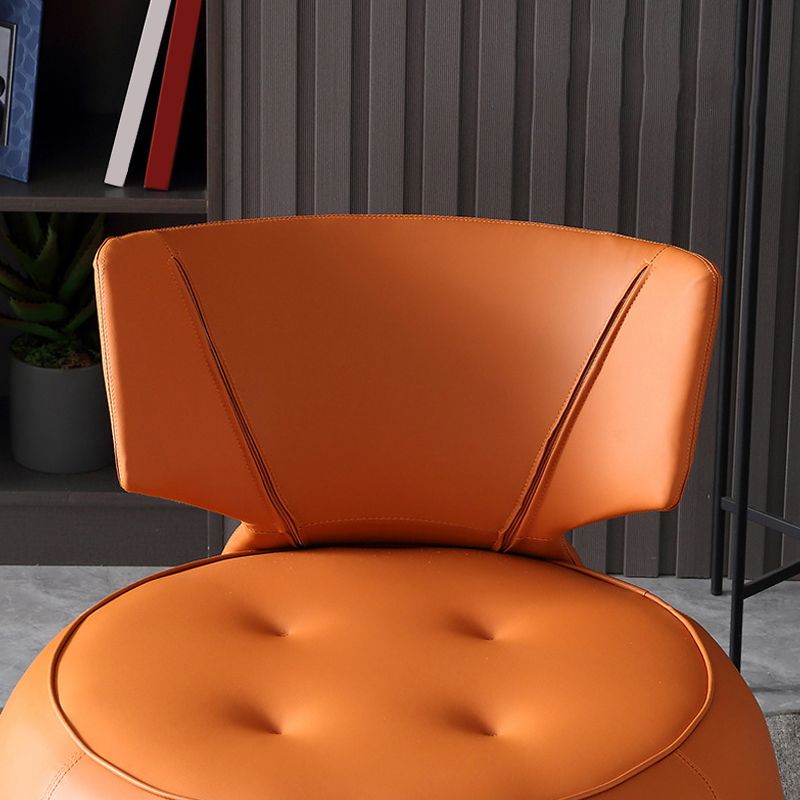 Modern Pillow Back Armless Leather Living Room Parsons Chair Clearhalo 'Accent Chairs' 'accent_chairs' 'Chairs & Seating' 'furn' 'furn_accent_chairs' 'Furniture' 'Living Room Furniture' 1200x1200_4396e087-02d7-4224-8754-72cd79139180