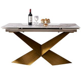 Nordic Glam Style 1/4/5/7 Pieces Dining Sintered Stone Dining Table Set for Kitchen Clearhalo 'Dining Room Sets' 'Dining Tables & Seating' 'dining_room_set' 'furn' 'furn_dining_room_set' 'Furniture' 'furniture_dining_room_set' 'Kitchen & Dining Furniture' 'kitchen&dining_furn' 'kitchen' 1200x1200_4396fd19-8f37-4f05-aab5-f310737c2dcc