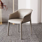 Contemporary Arm Dining Chairs Faux Leather Low Back Dining Side Chair