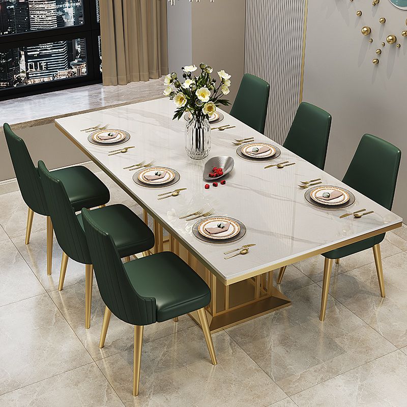 Glam Sintered Stone Top White Dining Table Rectangle Standard Dining Table with Pedestal Base Clearhalo ' dining_table' 'Dining Tables & Seating' 'Dining Tables' 'furn' 'furn_dining_table' 'Furniture' 'furniture_dining_table' 'Kitchen & Dining Furniture' 'kitchen&dining_furn' 'kitchen' 'kitchen_dining_table' 1200x1200_439cd718-8164-433e-880b-51895fd84206