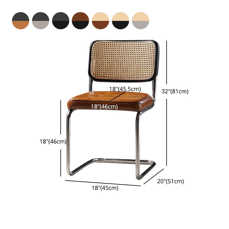 Contemporary Metal Dining Chairs Dining Open Back Armless Side Chairs for Kitchen Clearhalo ' kitchen&dining_furn' 'Dining Chairs' 'Dining Tables & Seating' 'dining_chair' 'furn' 'furn_dining_chair' 'Furniture' 'furniture_dining_chair' 'Kitchen & Dining Furniture' 'kitchen' 1200x1200_439d1980-9764-4807-84bd-c55f909513d0