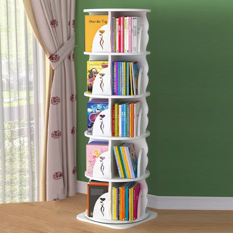 Estantería de madera, 18.5 "W, Cilindro de estantería de niveles múltiples para el dormitorio