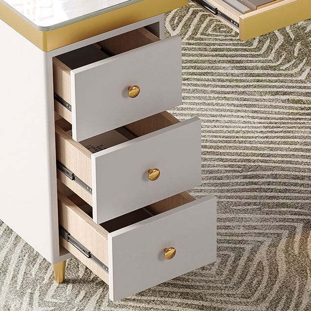 Escritorio de escritura de oficina rectangular escritorio de oficina glamoroso con cajón