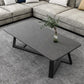 Glam Stone Coffee Table with Black Steel Base and Rectangle Top Clearhalo 'Coffee & Accent Tables' 'Coffee Tables' 'coffee_tables' 'furn' 'furn_coffee_tables' 'Furniture' 'Living Room Furniture' 1200x1200_439f47cc-14a2-45ab-b6d0-87311d57e06e