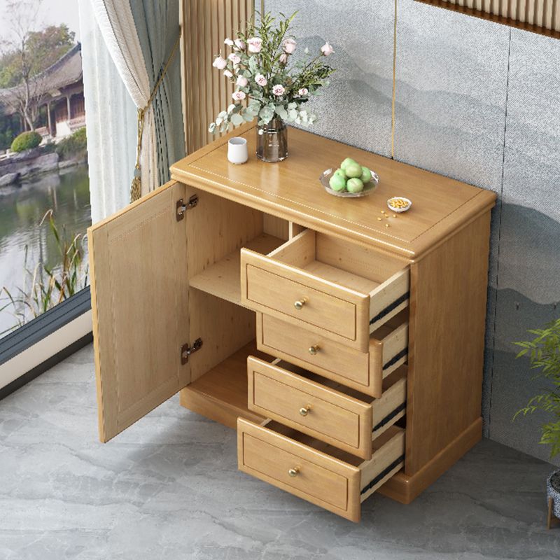 Gabinetto accento in legno di gomma con cassetti mobili contemporanei