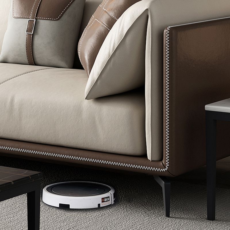 30.7 "H Moderne kussens Sofa Echt lederen kussen Toparmbank en chaise