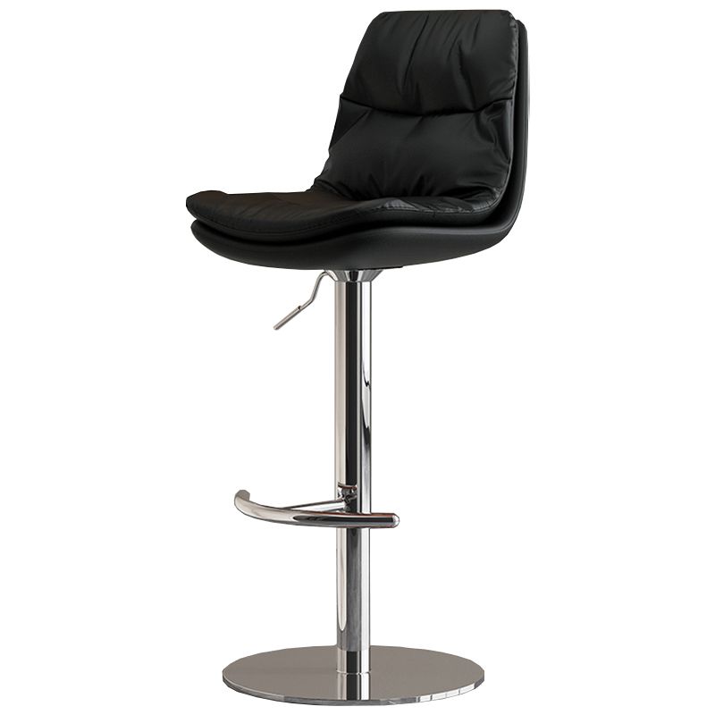 Sgabello da bar imbottito moderno ad altezza regolabile con poggiapiedi