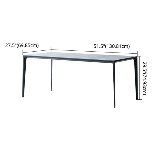 Modern Sintered Stone Black Dining Set with Rectangle Table and Black Legs Kitchen Dining Set Clearhalo 'Dining Room Sets' 'Dining Tables & Seating' 'dining_room_set' 'furn' 'furn_dining_room_set' 'Furniture' 'furniture_dining_room_set' 'Kitchen & Dining Furniture' 'kitchen&dining_furn' 'kitchen' 1200x1200_43a0d78a-61e9-4de5-8f60-c95b1eabf48c