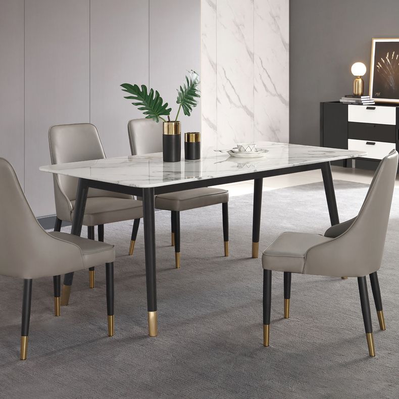Marble Luxury Dining Table 4 Legs Base Rectangle Table for Home Clearhalo ' dining_table' 'Dining Tables & Seating' 'Dining Tables' 'furn' 'furn_dining_table' 'Furniture' 'furniture_dining_table' 'Kitchen & Dining Furniture' 'kitchen&dining_furn' 'kitchen' 'kitchen_dining_table' 1200x1200_43a13ec1-9c59-429f-a03d-0e7f6533cf9a