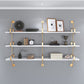 Contemporary Engineered Wood Bookshelf Floating White Bookcase