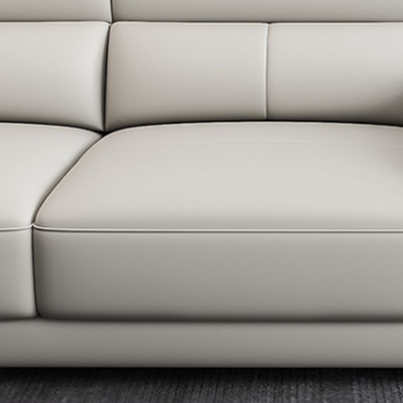 Canapé-lit en cuir de style nordique avec un amortit à accoudoir inversé