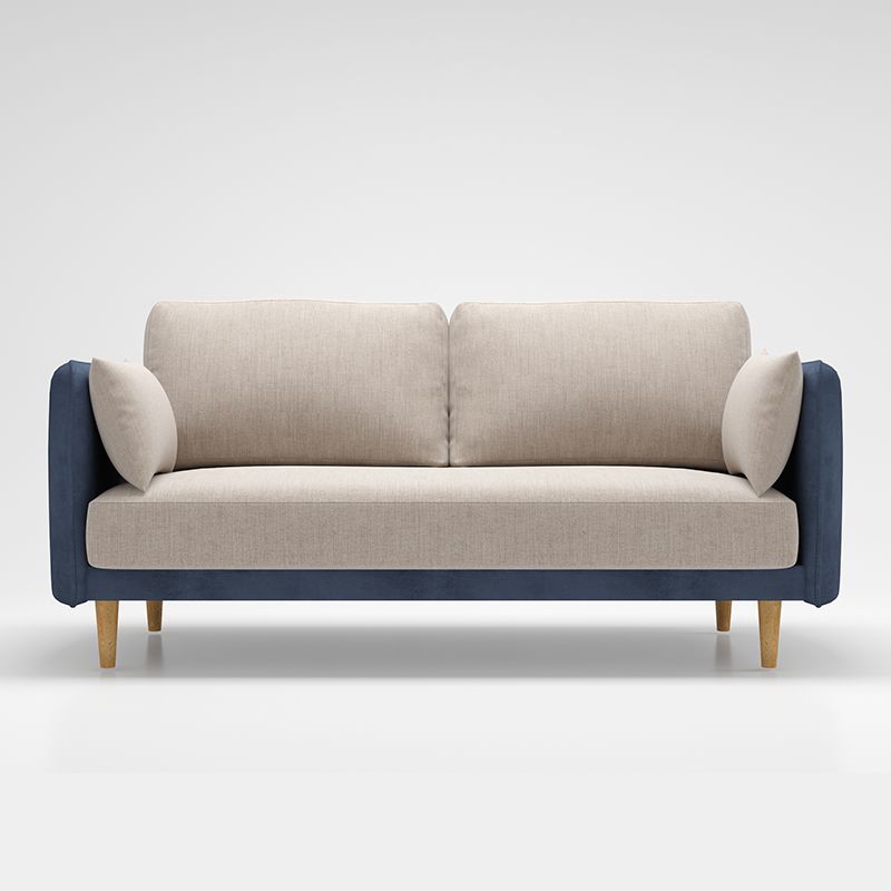 Square Arm Sofa 31.89" H Scandinavian Fabric Sofa with Pillows Clearhalo 'furn' 'furn_sofas' 'Furniture' 'furniture_sofas' 'kitchen' 'kitchen_sofas' 'Living Room Furniture' 'Sofa' 'sofas' 1200x1200_43a68a4b-0ed9-47d7-91e9-8513ced5ea7b