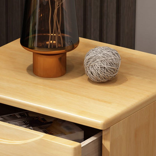 伝統的なソリッドウッドナイトスタンド23インチのナイトテーブル3つの引き出しが付いています