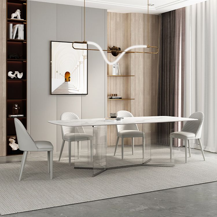 Modern 1/3/4/5/6 Pieces Dining Set Rectangle Sintered Stone Dining Table Set Clearhalo 'Dining Room Sets' 'Dining Tables & Seating' 'dining_room_set' 'furn' 'furn_dining_room_set' 'Furniture' 'furniture_dining_room_set' 'Kitchen & Dining Furniture' 1200x1200_43a7ae1e-7138-4484-a83e-2724b31abcca