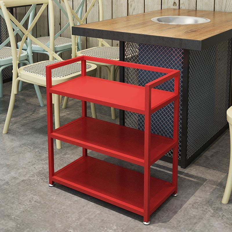 Tavolo da preparazione in metallo contemporaneo 25.59 "H tavolo da preparazione a rotolamento per sala da pranzo