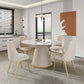 Traditional Luxury Dining Table with White Marble Round Dining Table for Home