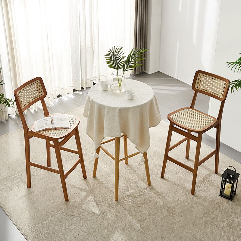 Modern Style Bar Stool Solid Wood Counter Stool for Living Room