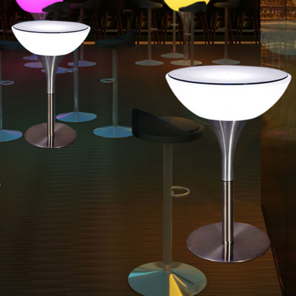 Contrate tavola di plastica bianca moderna con tavolo top top in argento tavolino