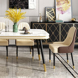 Luxury 1/2/5/7 Pieces Rectangle Dining Set Marble Dining Table with Leather Chairs Clearhalo 'Dining Room Sets' 'Dining Tables & Seating' 'dining_room_set' 'furn' 'furn_dining_room_set' 'Furniture' 'furniture_dining_room_set' 'Kitchen & Dining Furniture' 'kitchen&dining_furn' 'kitchen' 1200x1200_43aa7e10-9105-498d-bc33-3313e5b31f8d