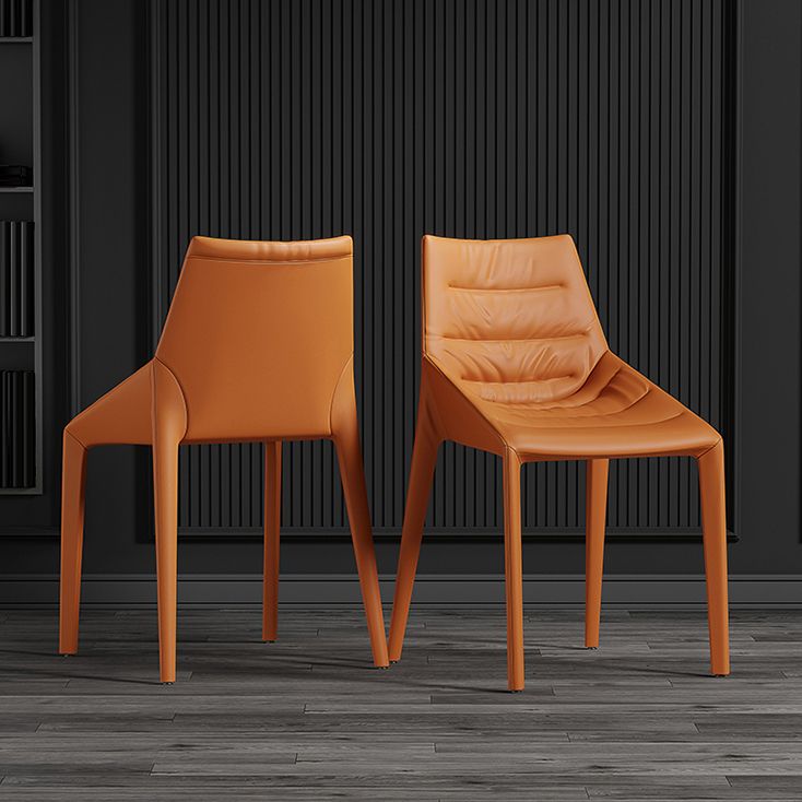 Sedia laterale in pelle finta set di sedie da pranzo laterale moderna