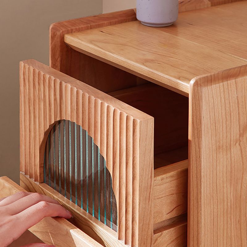 Comodino contemporaneo comodino in legno massiccio mobile per camera da letto