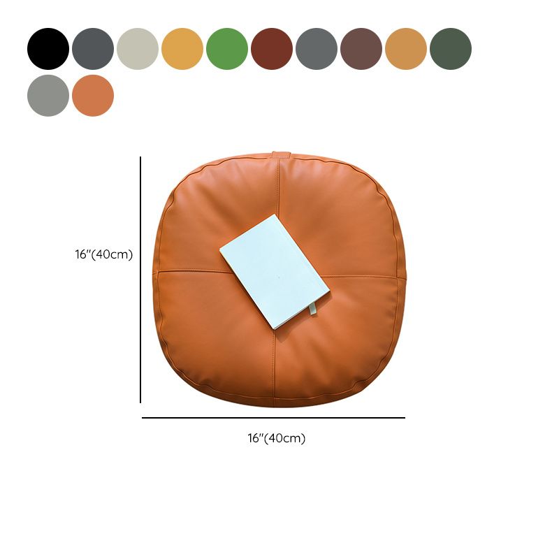 Modern Pouf Ottoman Faux Leather Upholstered Solid Color Square Ottoman Clearhalo 'furn' 'furn_ottomans_poufs' 'Furniture' 'Living Room Furniture' 'Ottomans & Poufs' 'ottomans_poufs' 1200x1200_43ac5c1a-15d9-498f-a575-ad51b939ed4f