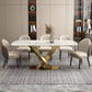 Modern Kitchen Stone Furniture Set 1/4/5/7 Pieces with Upholstered Side Chairs Clearhalo 'Dining Room Sets' 'Dining Tables & Seating' 'dining_room_set' 'furn' 'furn_dining_room_set' 'Furniture' 'Kitchen & Dining Furniture' 1200x1200_43ac6ccf-b0e1-41fc-869a-cb9e403ebd5b