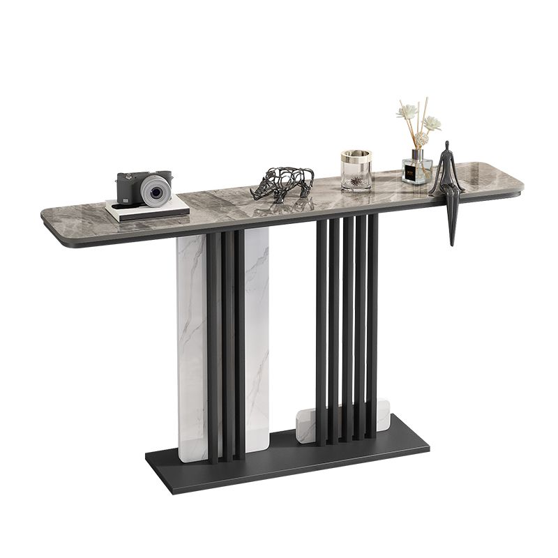 Contemporary Slate Sofa Table Scratch Resistant Stain Resistant Console Table Clearhalo 'Console Tables' 'console_tables' 'Entry & Mudroom Furniture' 'furn' 'furn_console_tables' 'Furniture' 1200x1200_43ae98d2-066a-45d7-b59f-470f5b181e69