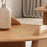 Contemporary Solid Wood Coffee Table Light Wood Coffee Cocktail Table