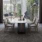 Modern Dining Set Stone 1/4/5/7 Pieces Dining Table with Leather Chairs for Indoor Clearhalo 'Dining Room Sets' 'Dining Tables & Seating' 'dining_room_set' 'furn' 'furn_dining_room_set' 'Furniture' 'Kitchen & Dining Furniture' 1200x1200_43af300b-38b0-49b7-9c44-e8dfde65acaf