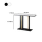 Tavolo console in stile glam con top in pietra e base di piedistallo per Hall