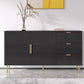 3-Drawer Engineered Wood Sideboard Glam Credenza with Stone Countertop for Living Room Clearhalo 'buffet_sideboard' 'Buffets & Sideboards' 'furn' 'furn_buffet_sideboard' 'Furniture' 'furniture_buffet_sideboard' 'Kitchen & Dining Furniture' 1200x1200_43afea42-72c1-4847-97e1-0554ebe41ffd