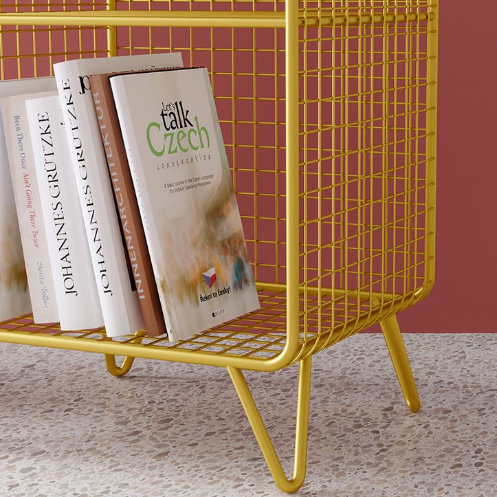 Glam Style Bookshelf Metal Standard Shelf Bookcase for Home Use Clearhalo 'Bookcases' 'furn' 'furn_bookcases' 'Furniture' 'furniture_bookcases' 'Office Furniture' 1200x1200_43affc28-ccfa-4af0-925c-ffcab648479c