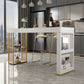 Rectangle Bar Dining Table Modern Bar Dining Table with Sled Base Clearhalo 'Bar Furniture' 'Bar Tables' 'bar_tables' 'furn' 'furn_bar_tables' 'Furniture' 'furniture_bar_tables' 'Kitchen & Dining Furniture' 1200x1200_43b078ec-64ff-47a9-a377-08fe6c49713a