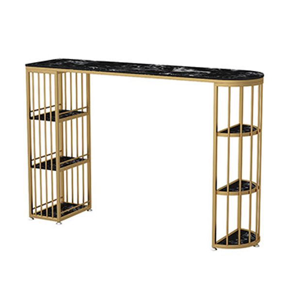 Double Pedestal Pub Table Free Form Glam Bar Table for Indoor and Breakroom Clearhalo 'Bar Furniture' 'Bar Tables' 'bar_tables' 'furn' 'furn_bar_tables' 'Furniture' 'Kitchen & Dining Furniture' 1200x1200_43b16ab5-8004-498d-af26-50c4d0305436