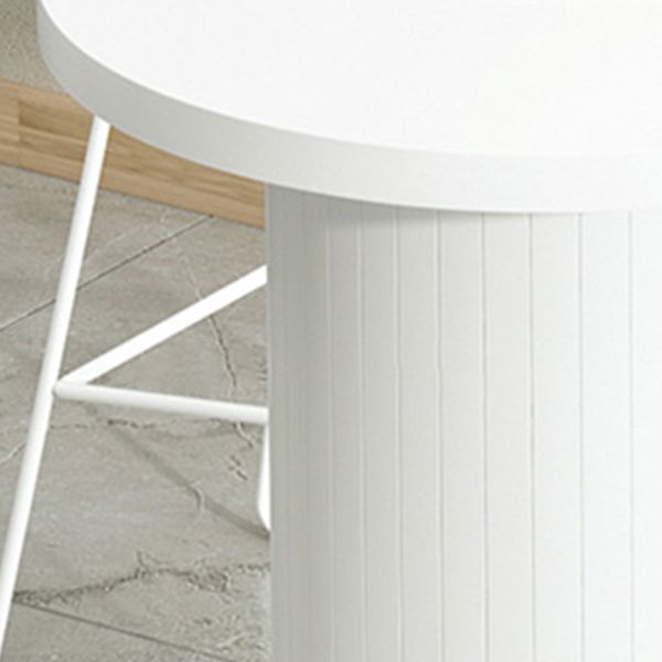 Tavolo da barre di altezza da bar bianca moderna con doppio piedistallo