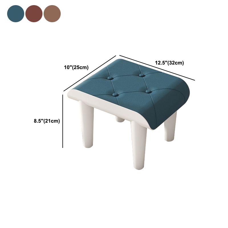 Marco acrílico de cuero sintético otomano contemporáneo rectángulo mechón otomano