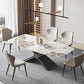 Industrial Style Sintered Stone Table Dining Rectangle Table with Metal Legs for Kitchen Clearhalo 'Dining Tables & Seating' 'Dining Tables' 'dining_table' 'furn' 'furn_dining_table' 'Furniture' 'Kitchen & Dining Furniture' 1200x1200_43b4f202-c4d1-4256-aebf-0f3693c3e3bc