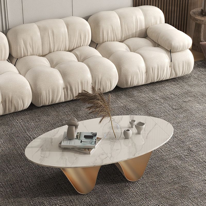 1 Slate Coffee Table Oval Modern Minimalist Coffee Table for Living Room Clearhalo 'Coffee & Accent Tables' 'Coffee Tables' 'coffee_tables' 'furn' 'furn_coffee_tables' 'Furniture' 'Living Room Furniture' 1200x1200_43b63916-add1-4370-8197-9485fe1439b2
