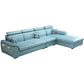 Modern Fabric/Faux Leather Sofa & Chaise with Storage for Living Room