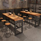 Modern 1/4/6/7 Pieces Bar Table Set Rectangle Wood Counter Table with High Stools for Cafe Clearhalo 'Bar Furniture' 'furn' 'furn_home_bar_bar_sets' 'Furniture' 'Home Bars & Bar Sets' 'home_bar_bar_sets' 'Kitchen & Dining Furniture' 1200x1200_43b74e2b-4652-4687-9ef5-409a7e1a187c