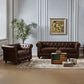 28.3" Mid Century Modern Faux Leather Rolled Arm Chesterfield Back Sofa with Nailhead Clearhalo 'furn' 'furn_sofas' 'Furniture' 'furniture_sofas' 'Living Room Furniture' 'Sofa' 'sofas' 1200x1200_43b95958-1eec-4473-8e54-3f71b92ff60c