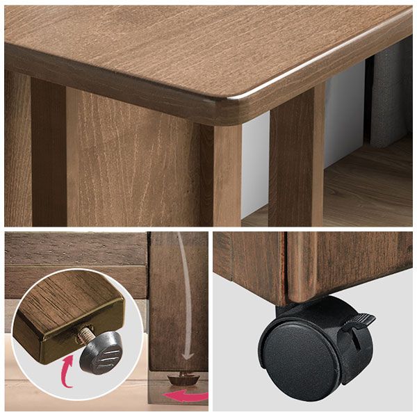 Mid-Century Modern Dining Table 51.18" Rectangle Solid Wood Drop-Leaf Dining Table Clearhalo ' dining_table' 'Dining Tables & Seating' 'Dining Tables' 'furn' 'furn_dining_table' 'Furniture' 'furniture_dining_table' 'Kitchen & Dining Furniture' 'kitchen&dining_furn' 'kitchen' 'kitchen_dining_table' 1200x1200_43b9f125-7348-4cdc-95f1-5fbac044d917