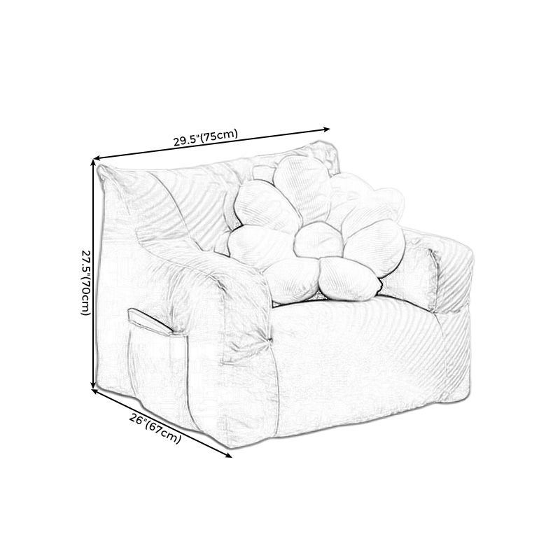 Chaise de bras carré de mélange de coton contemporain avec dos serré pour appartement